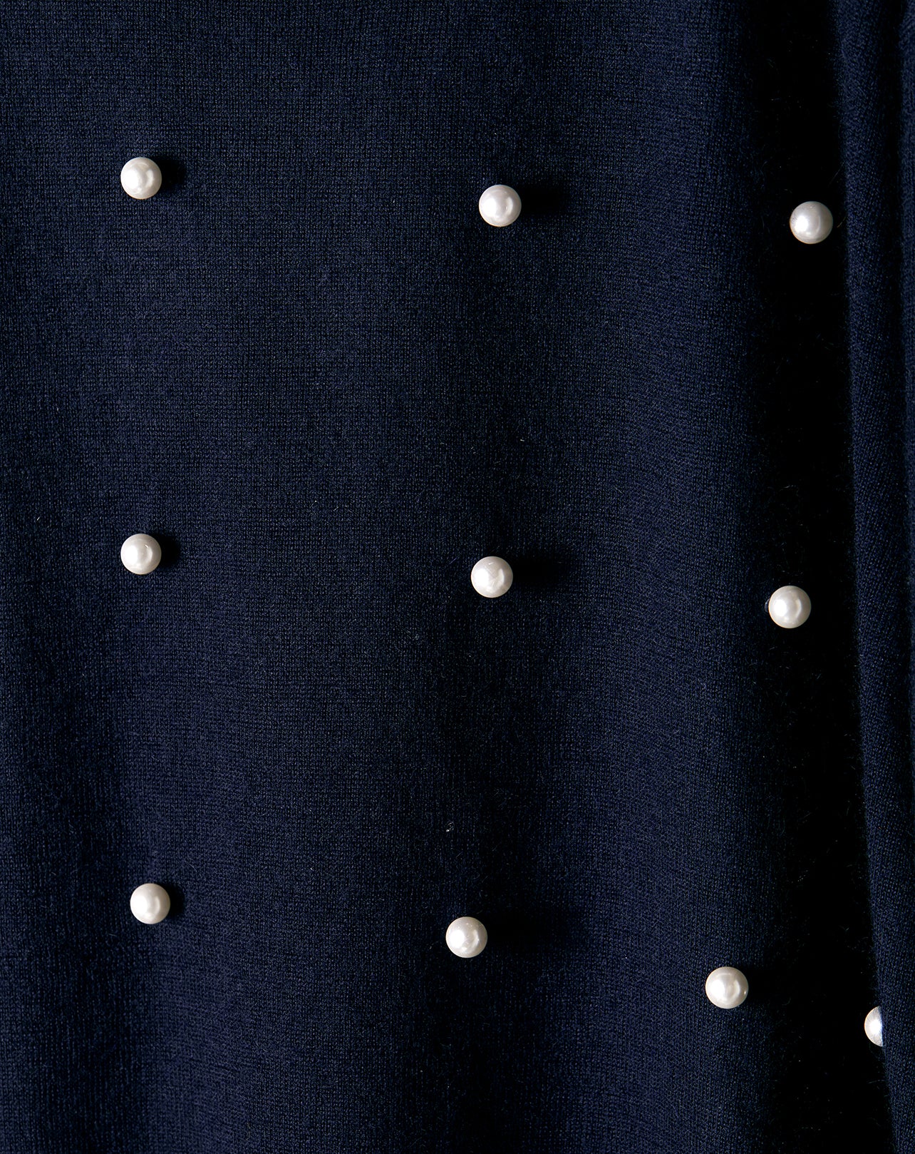 Cashmere beaded crew neck jumper - Navy