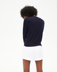 Cashmere beaded cardigan - Navy