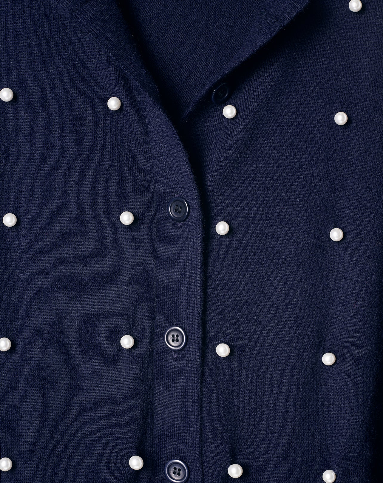 Cashmere beaded cardigan - Navy