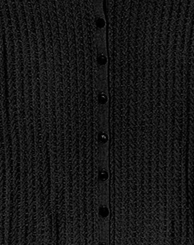 Cashmere and silk cable-knit cardigan - Black