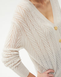 Twisted cashmere cardigan - Hemp