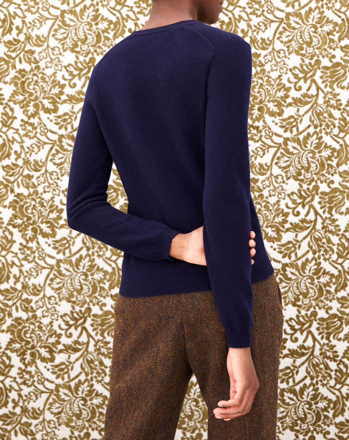 Slim-fitted cashmere cardigan - Navy