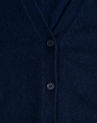 Slim-fitted cashmere cardigan - Navy