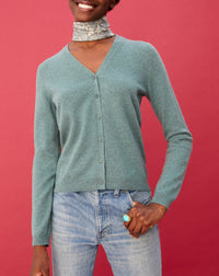 Slim-fitted cashmere cardigan - Horizon