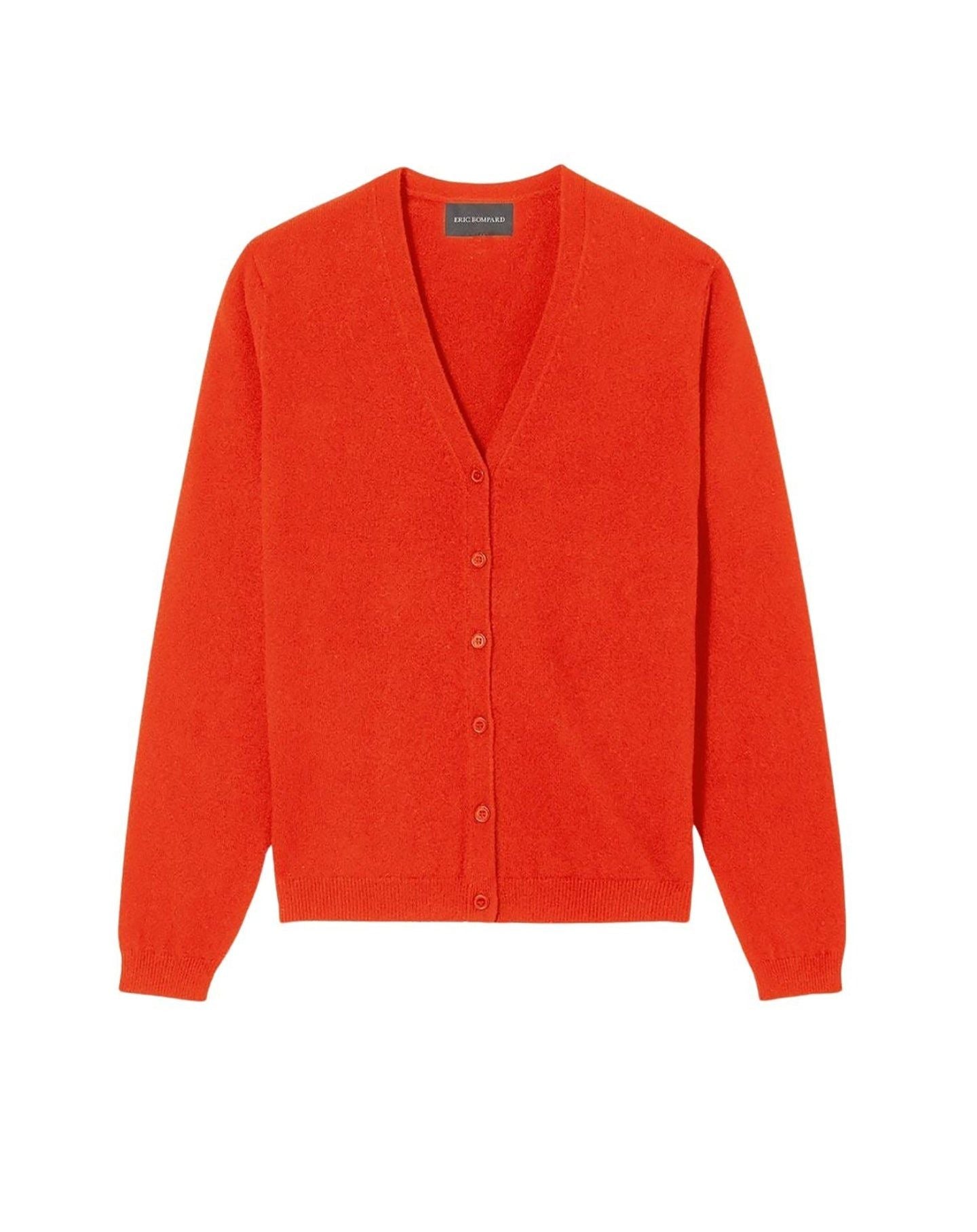 Slim-fitted cashmere cardigan - Lipstick