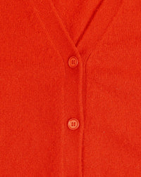 Slim-fitted cashmere cardigan - Lipstick
