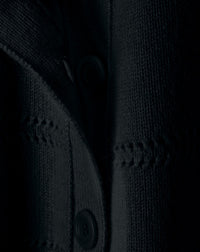Cashmere pointelle stripe cardigan - Black