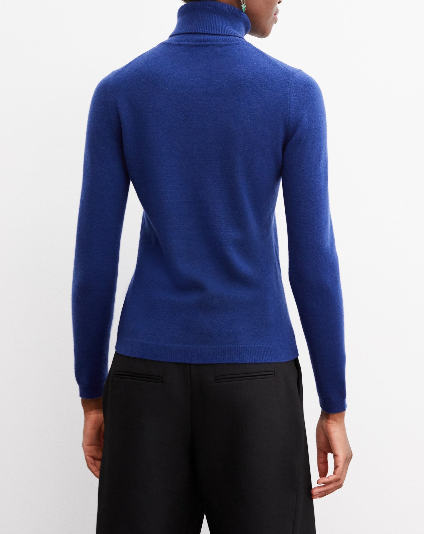 Pull col roulé cintré en cachemire - Royal
