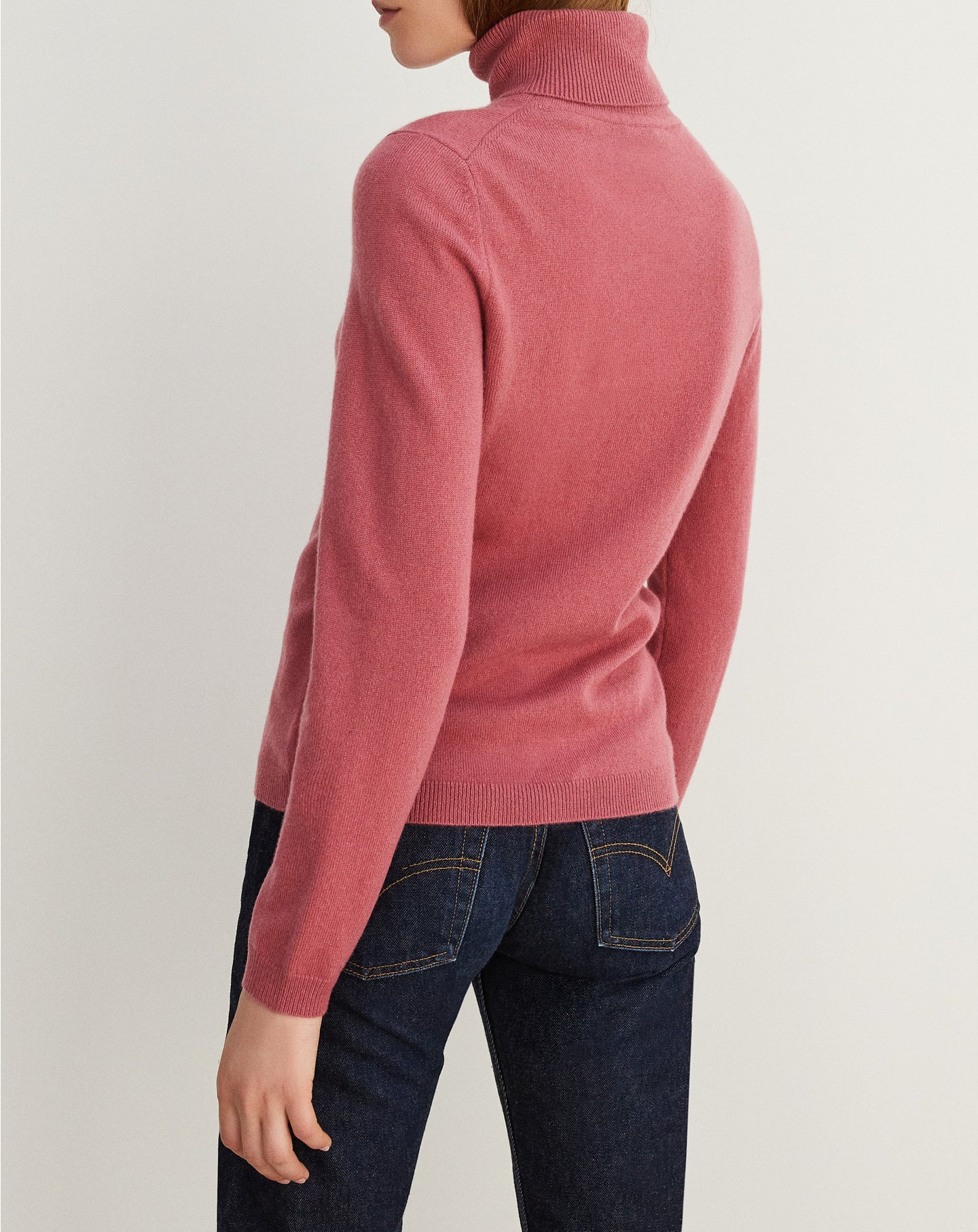Slim-fit cashmere turtleneck jumper - Bois de Rose
