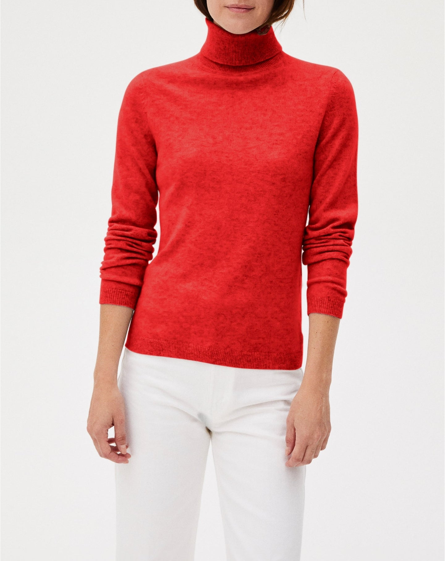 Slim-fit cashmere turtleneck jumper - Ruby