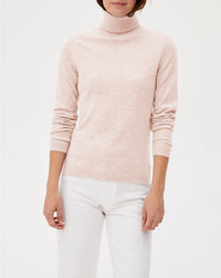 Pull col roulé cintré en cachemire - Aubepine chiné