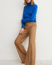 Slim-fit cashmere turtleneck jumper - Cobalt
