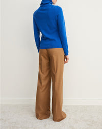Slim-fit cashmere turtleneck jumper - Cobalt