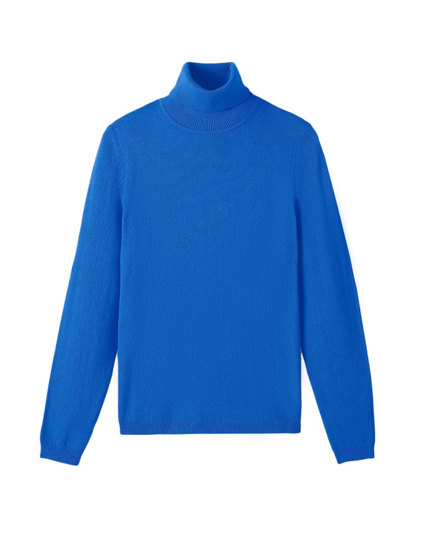 Slim-fit cashmere turtleneck jumper - Cobalt