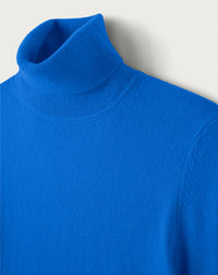 Slim-fit cashmere turtleneck jumper - Cobalt