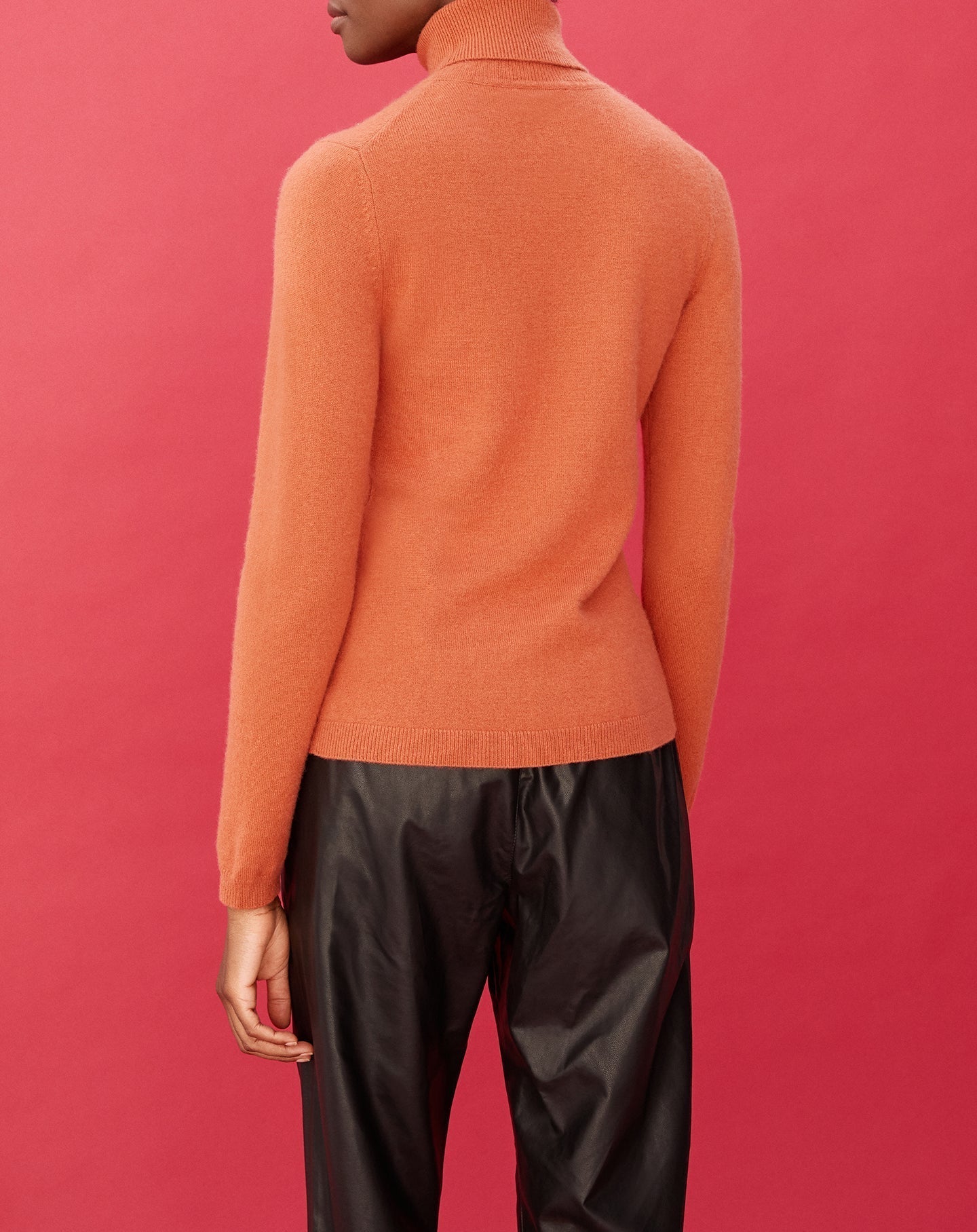 Pull col roulé cintré en cachemire - Graphite
