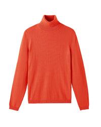 Slim-fit cashmere turtleneck jumper - Lipstick
