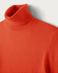 Slim-fit cashmere turtleneck jumper - Lipstick