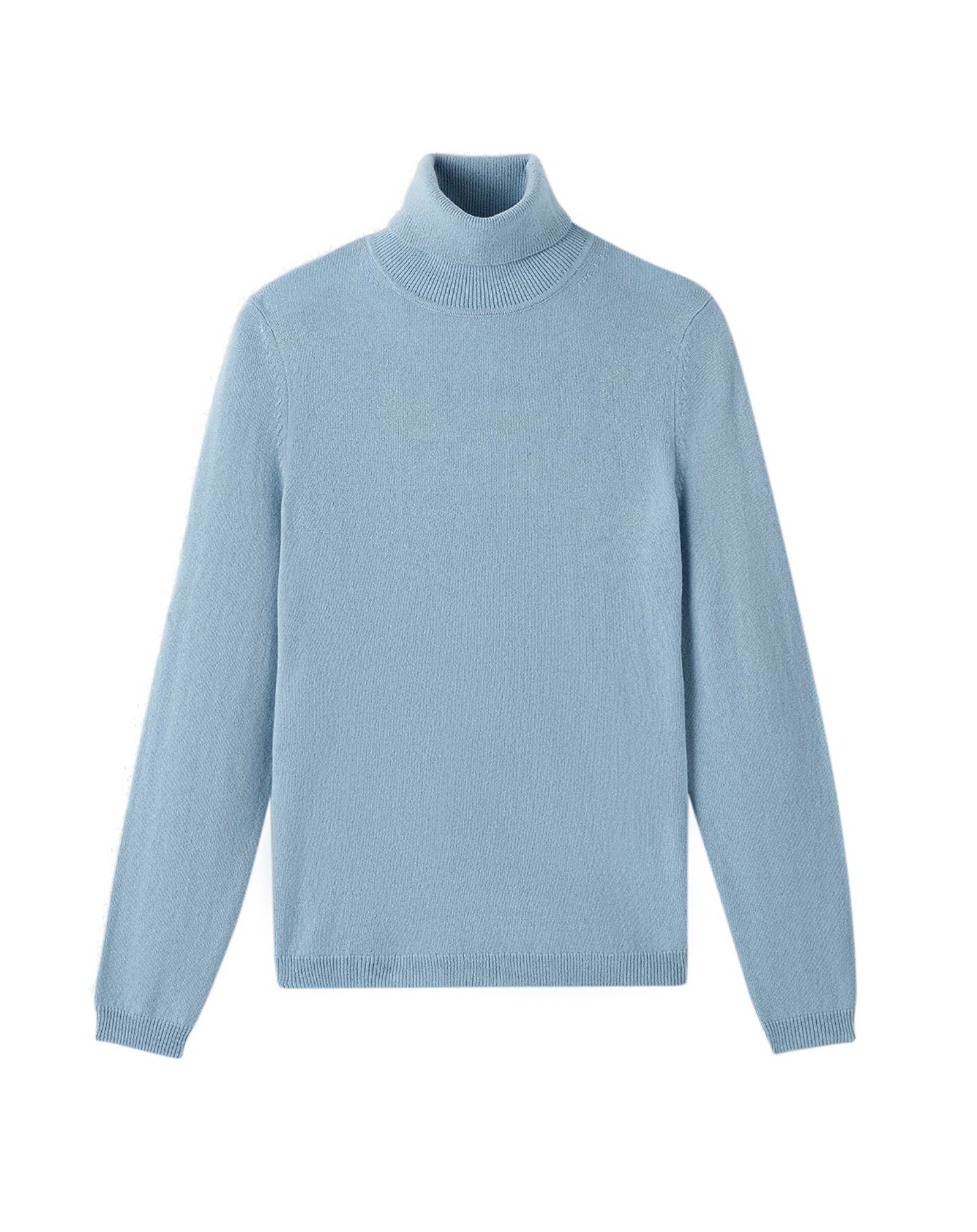 Slim-fit cashmere turtleneck jumper - Bleu Poète