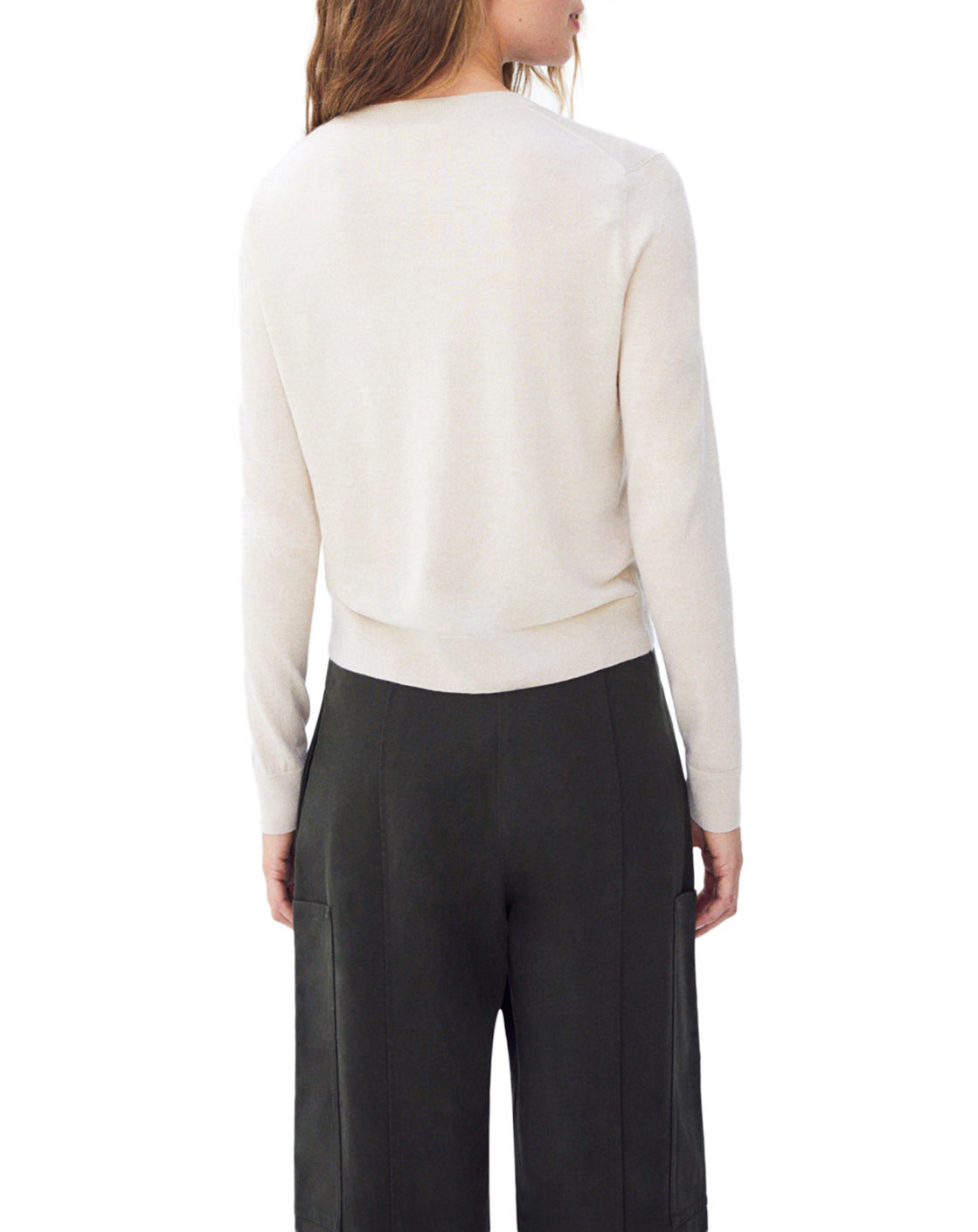 Cardigan à fil métallisé et strass en cachemire mélangé - Champagne