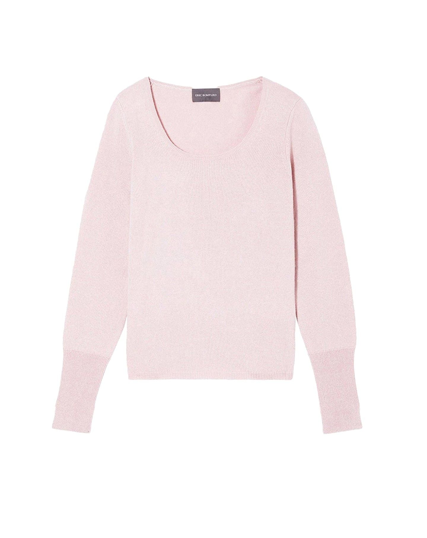 Pull ras de cou à decolleté danseuse en cachemire - Pétale