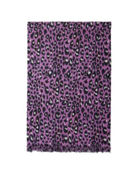 Cashmere animal skin print stole - Clématite