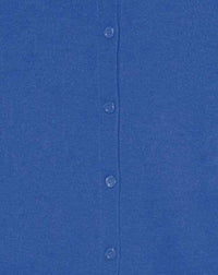 Cardigan cintré à poches en cachemire - Bleu Mousquetaire