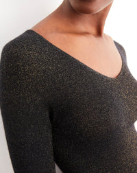 Cashmere ribbed seamless jumper - Black
