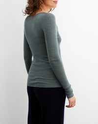 Seamless cashmere and silk V-neck jumper - Horizon