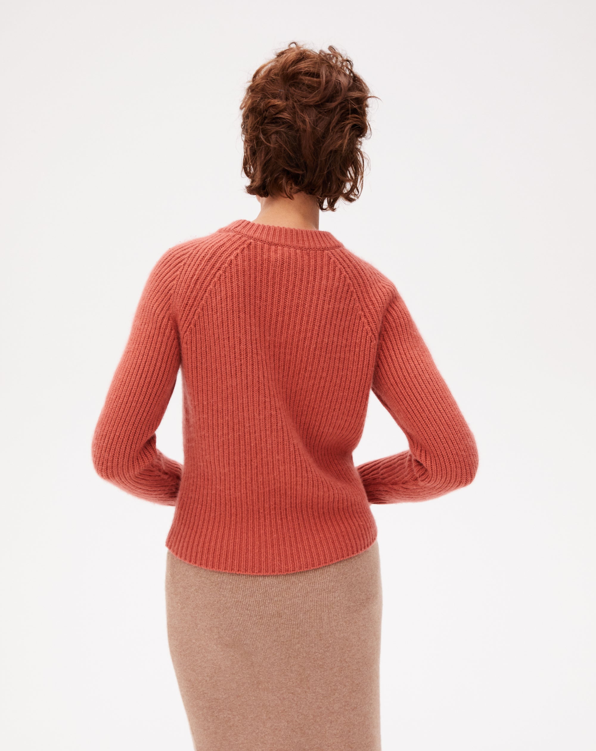 Pull ras de cou Jeux de cotes en cachemire - Sienne