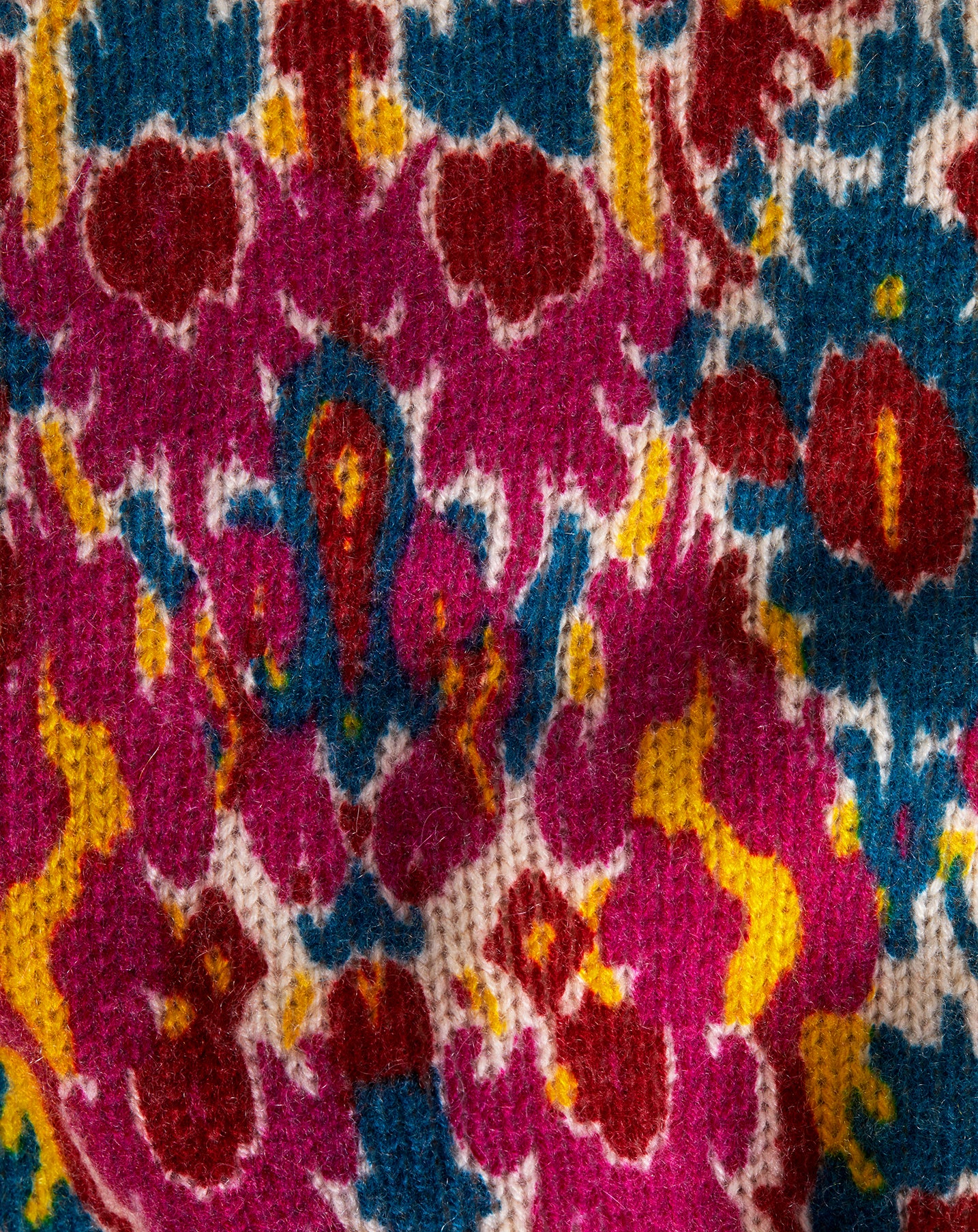 Pull ras de cou imprimé Ispahan en cachemire - Multicoloris