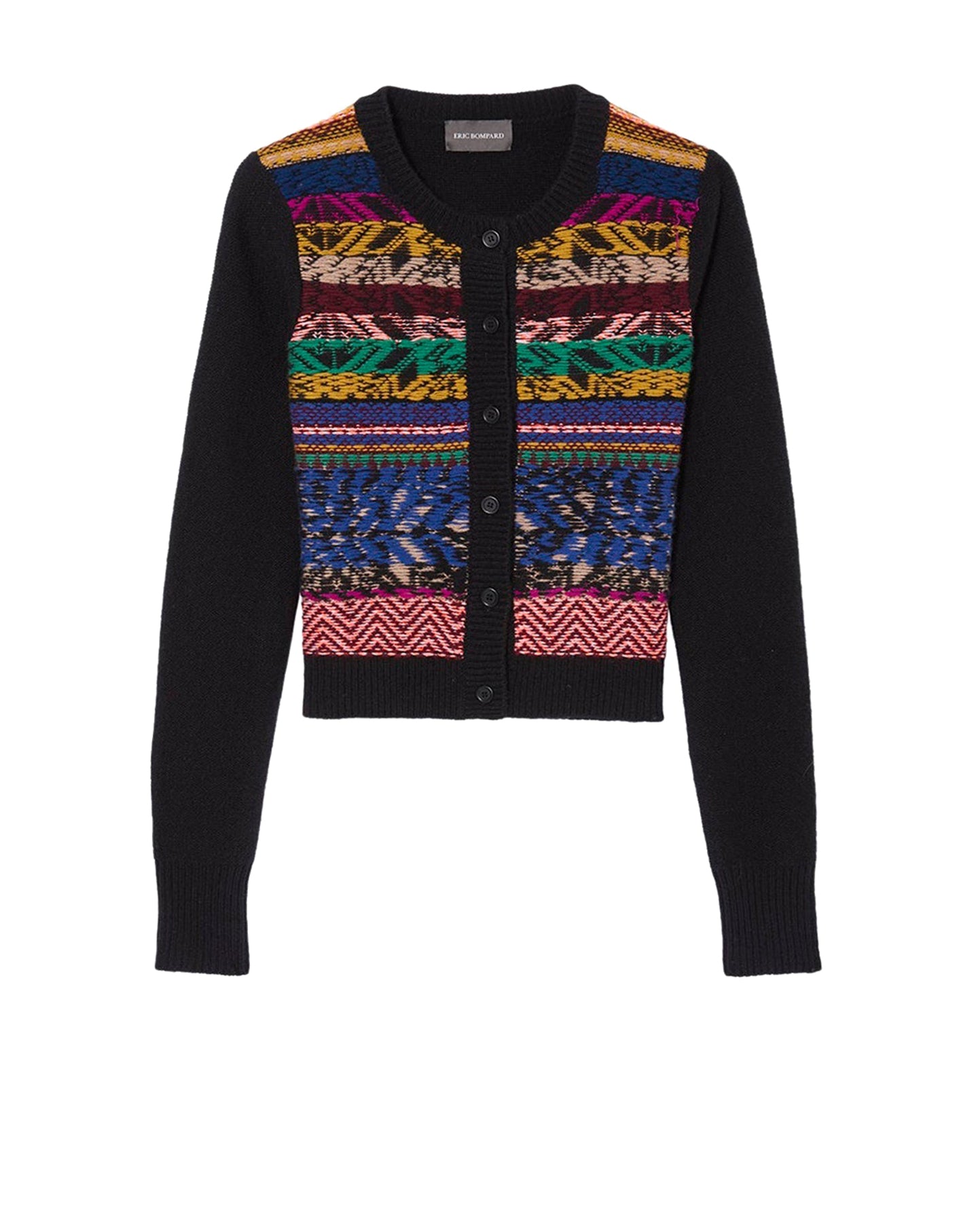 Jacquard cashmere cardigan - Multicolour