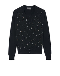 Cardigan à strass en cachemire - Noir