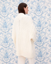 Stitch jacket in alpaca and cashmere - Natural