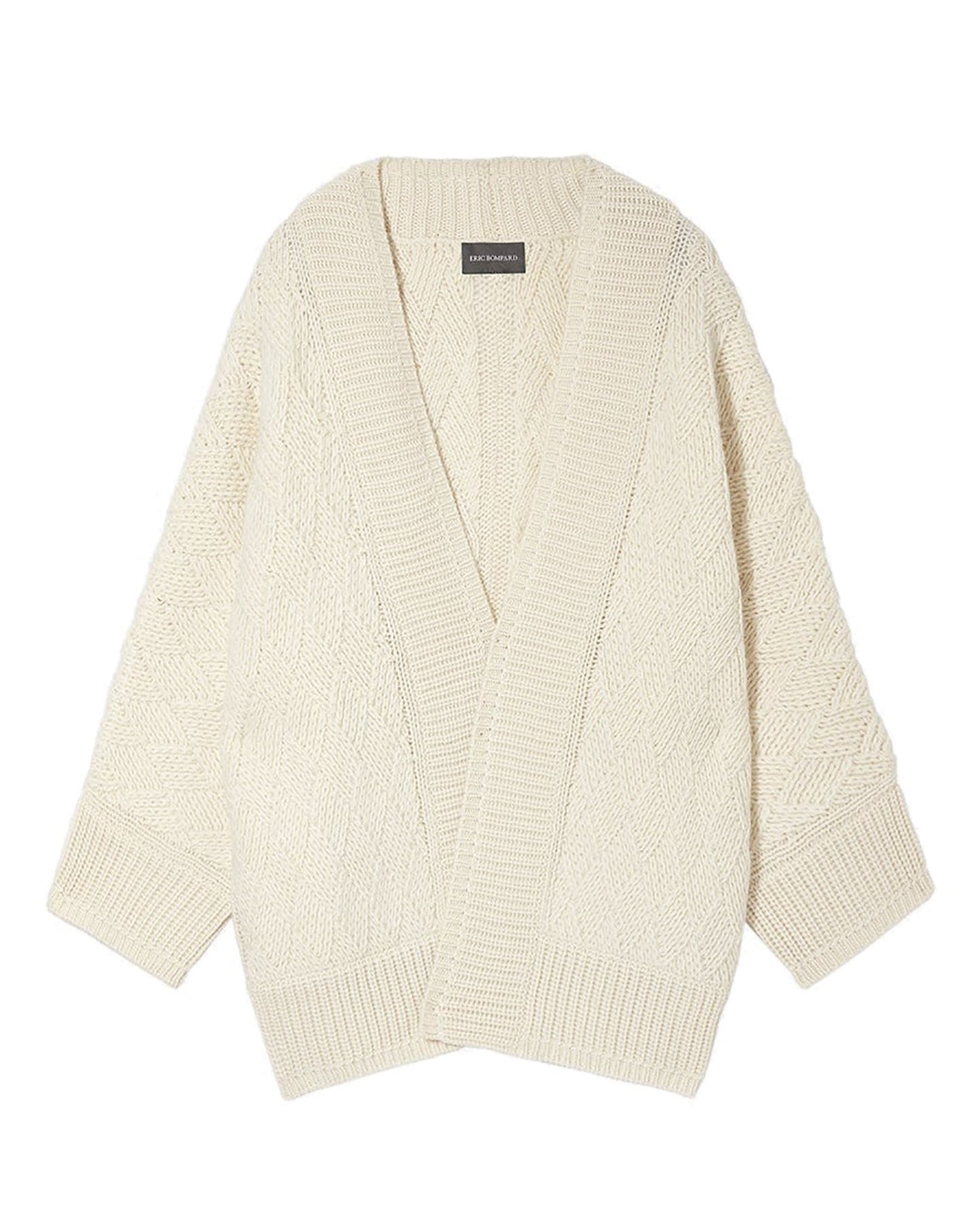 Stitch jacket in alpaca and cashmere - Natural