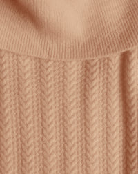 Openwork cashmere turtleneck jumper - Camel