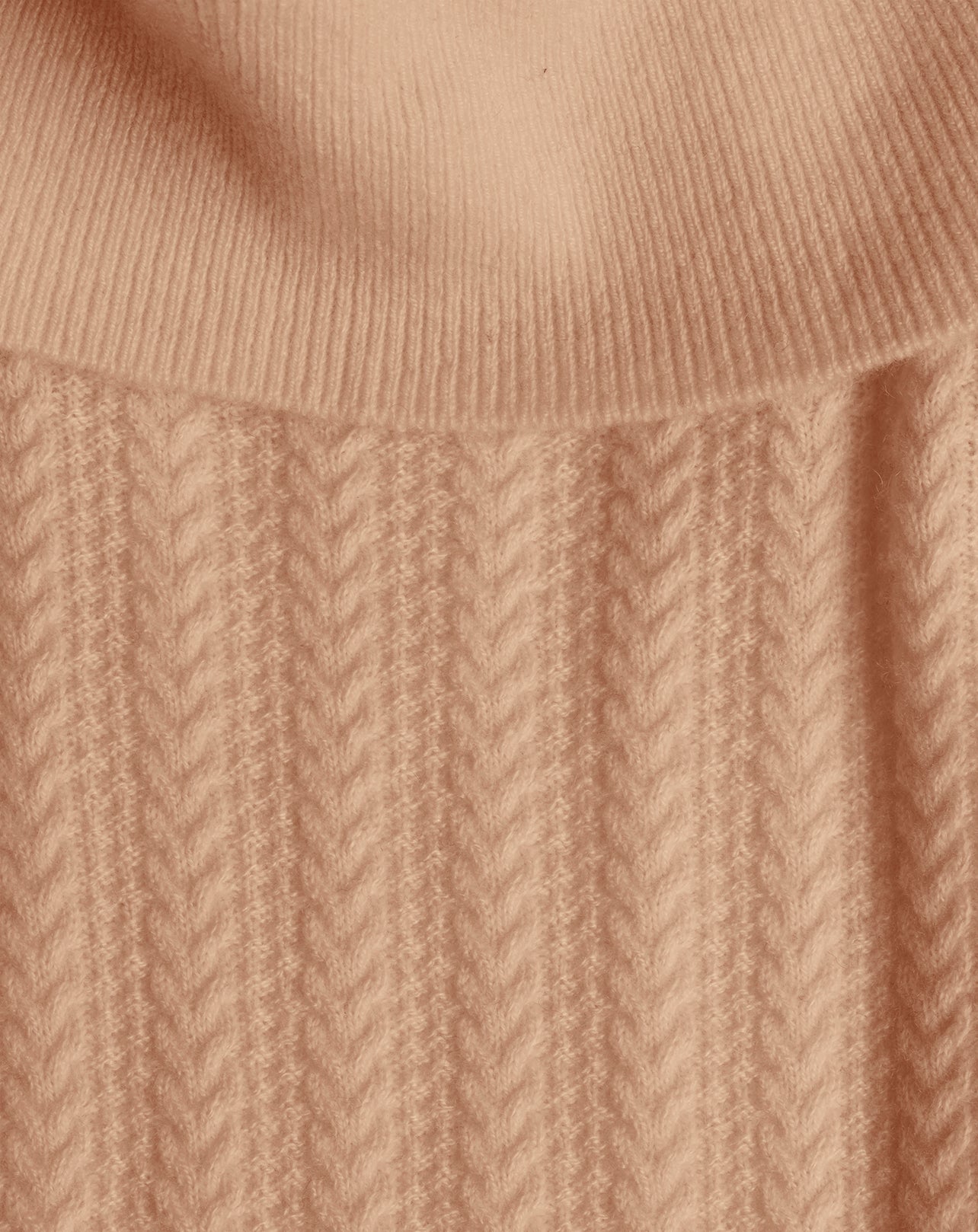 Openwork cashmere turtleneck jumper - Camel