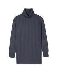 Pull col roulé torsades ajourees en cachemire - Encens
