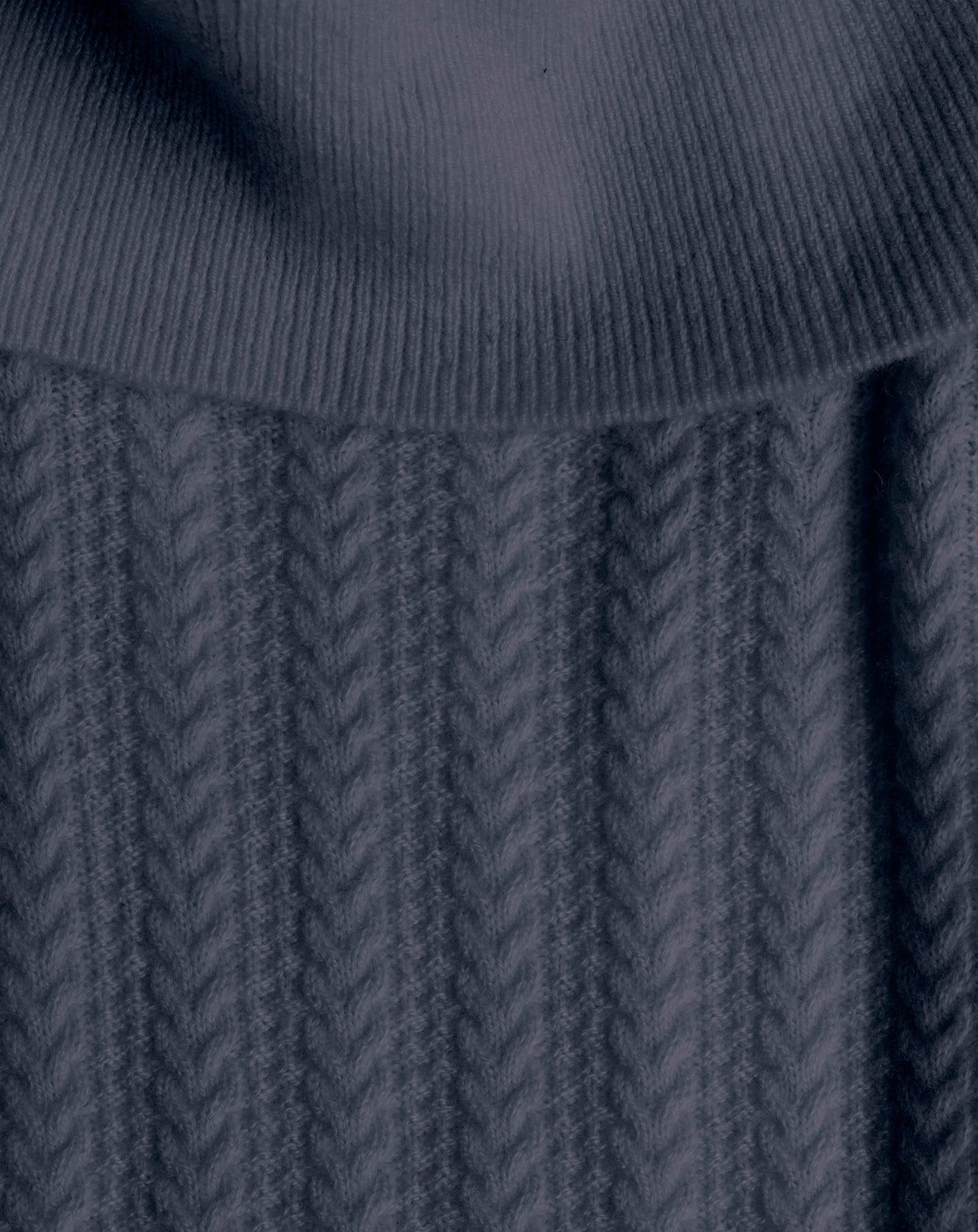 Pull col roulé torsades ajourees en cachemire - Encens