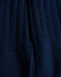 Open-worked cable jacket in cashmere - Navy