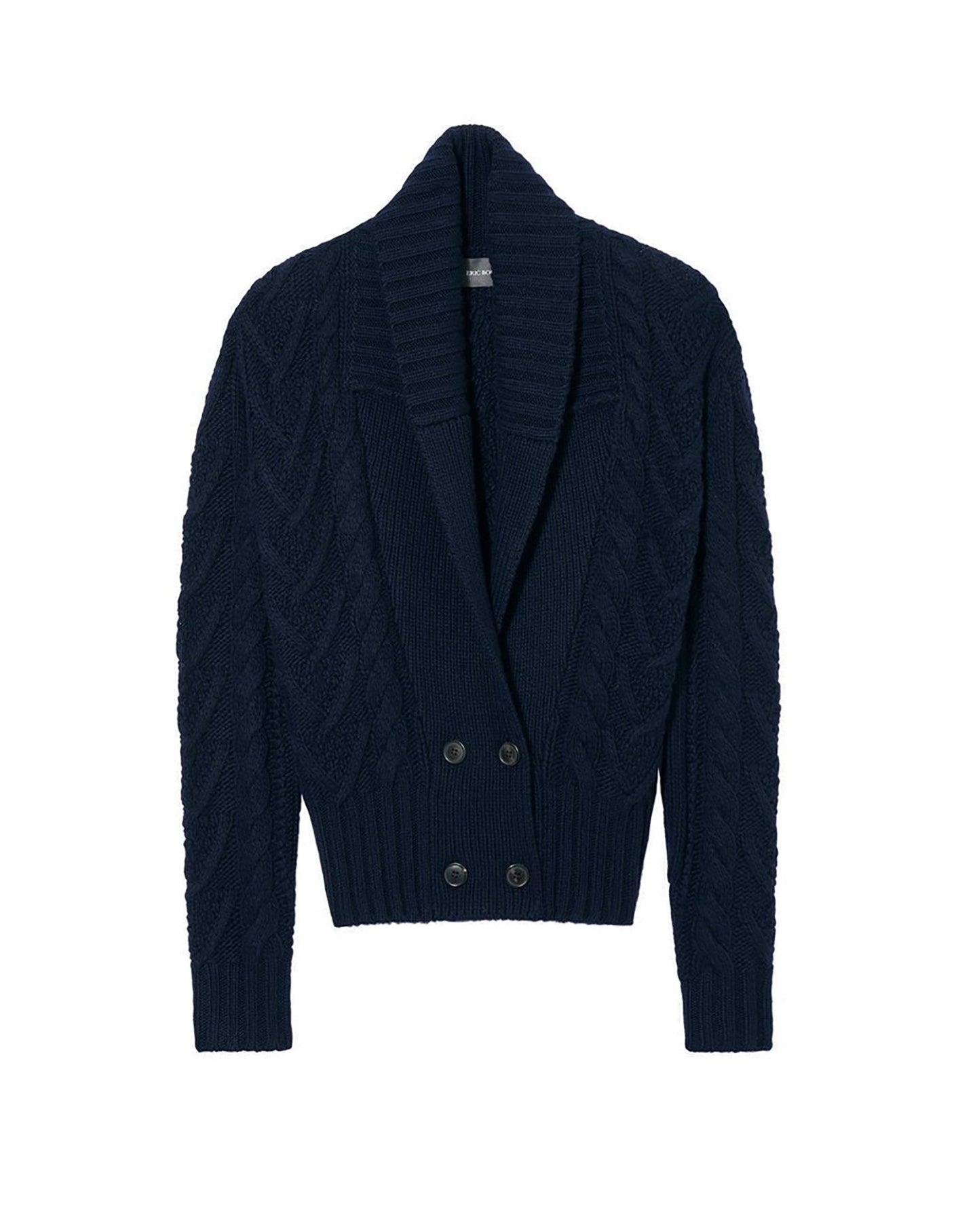 Veste col chale en cachemire - Marine