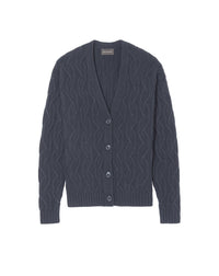 Geometric cashmere twist cardigan - Incense