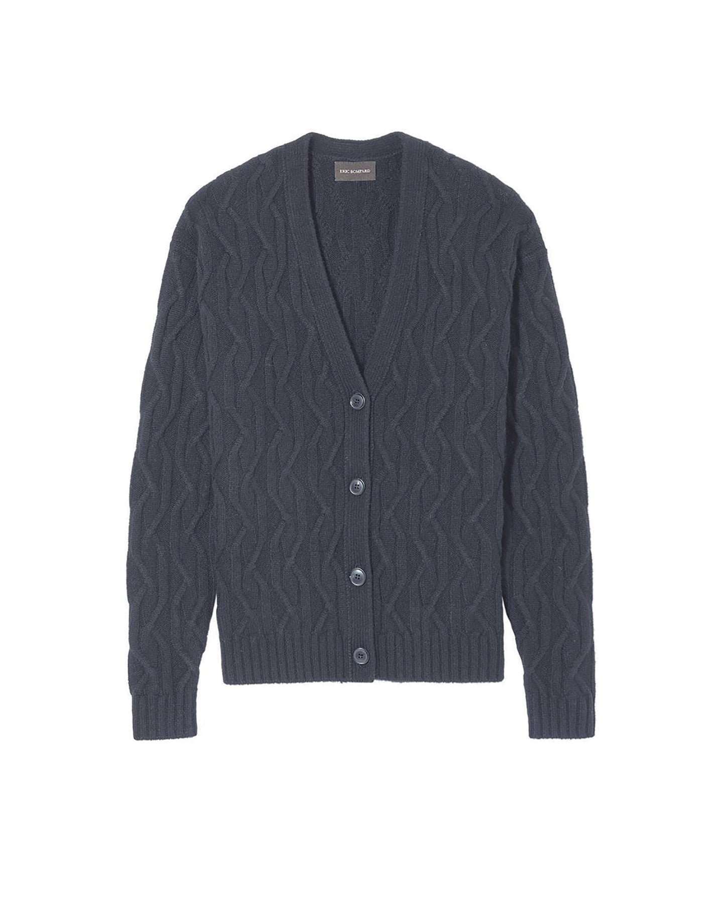 Geometric cashmere twist cardigan - Incense