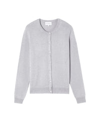 Classic cashmere cardigan - Chalk grey