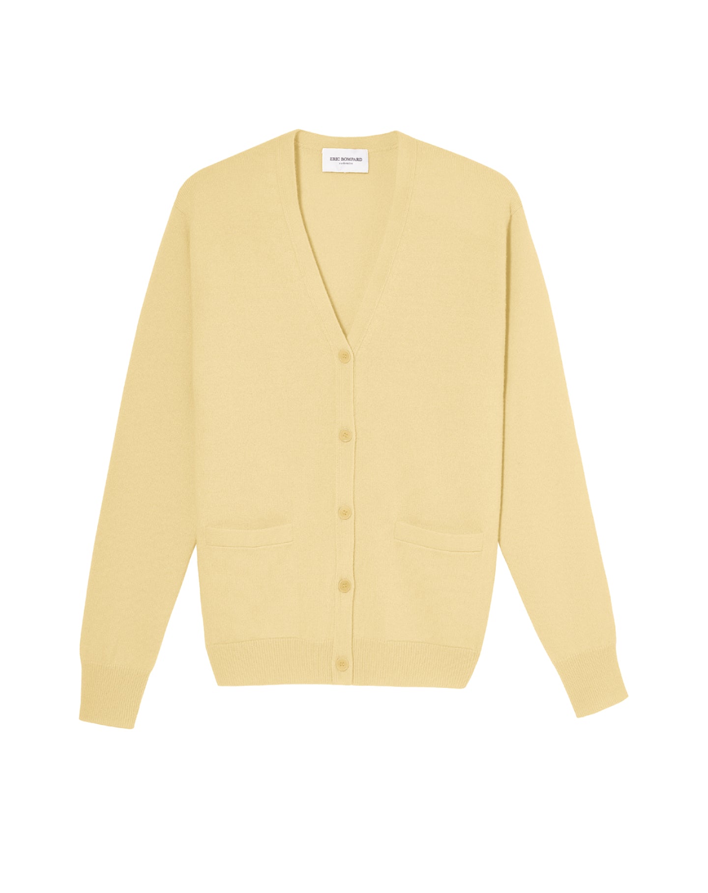 Classic cashmere cardigan - Primevert yellow