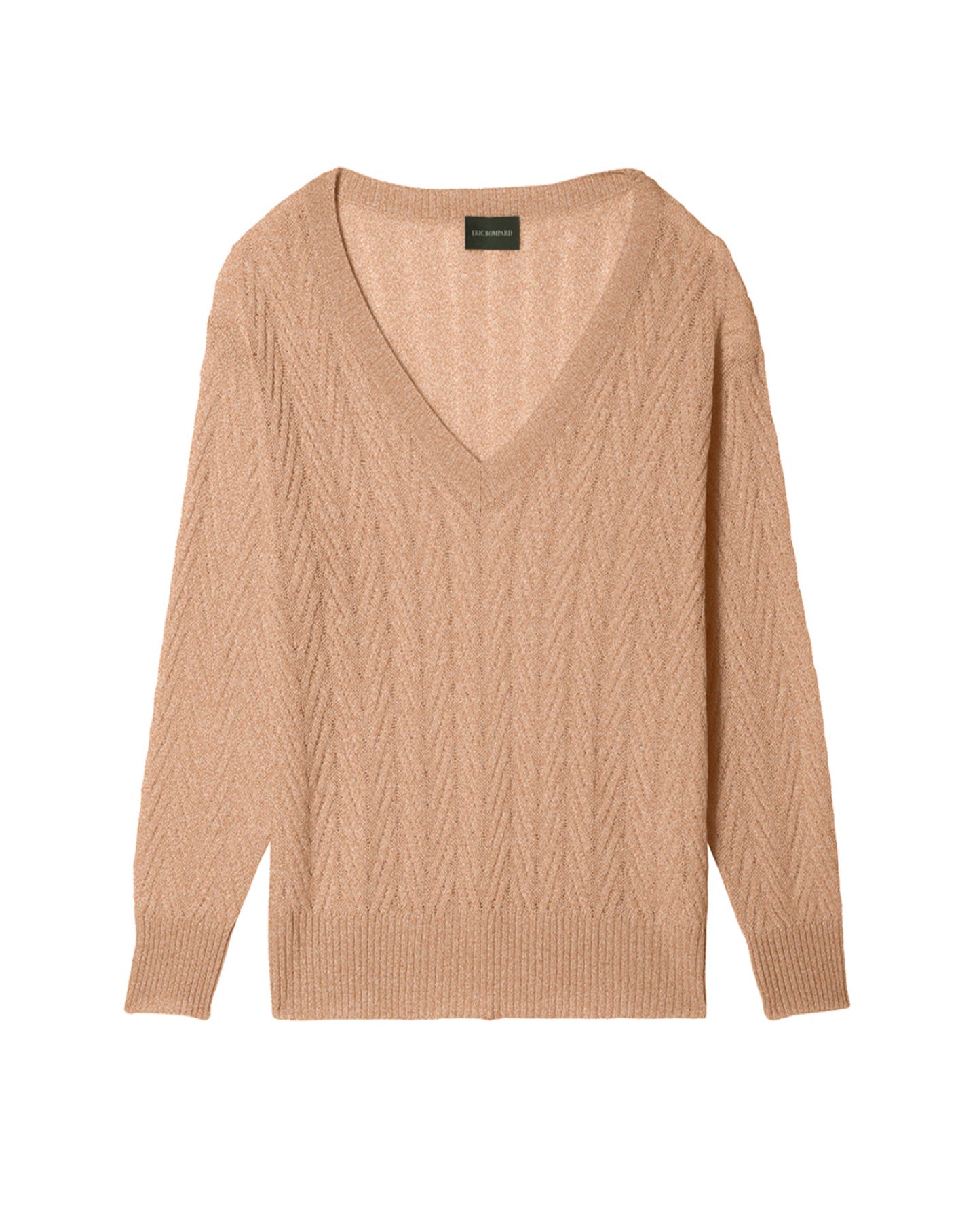 Cashmere V-neck jumper - Camel