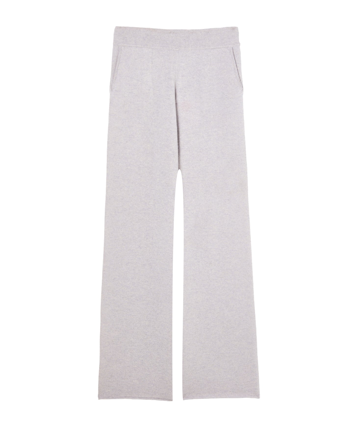 Pantalon jersey fluide en cachemire - Gris Craie