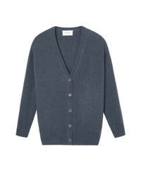 Maxi gilet en cachemire - Gris Orage