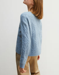 Gilet ample Pointelle torsadé en cachemire - Cirrus