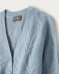 Gilet ample Pointelle torsadé en cachemire - Cirrus